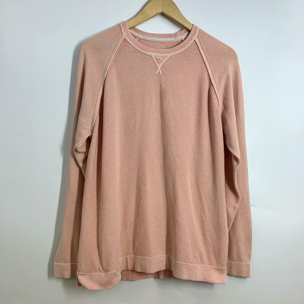 Tommy Bahama Relax Pink Textured Knit Long Sleeve Pullover Sweatshirt Women